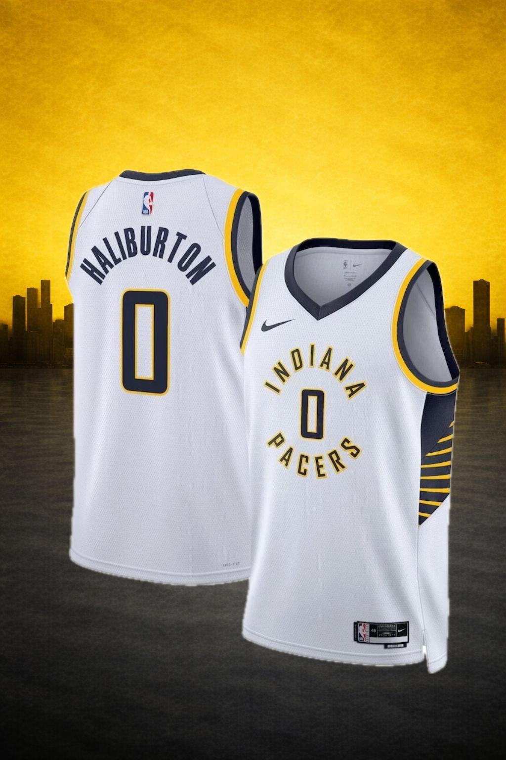 Indiana Pacers #0 Tyrese Haliburton Jersey – Full Color Set (Navy / Yellow / White)