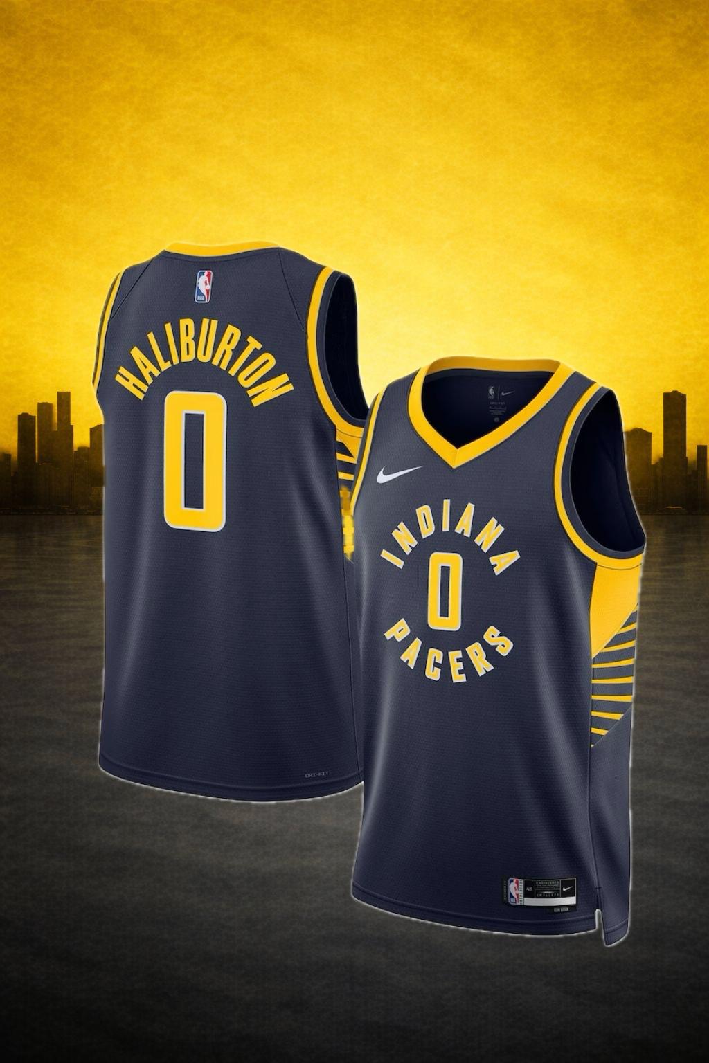 Indiana Pacers #0 Tyrese Haliburton Yellow Jersey – Statement Edition