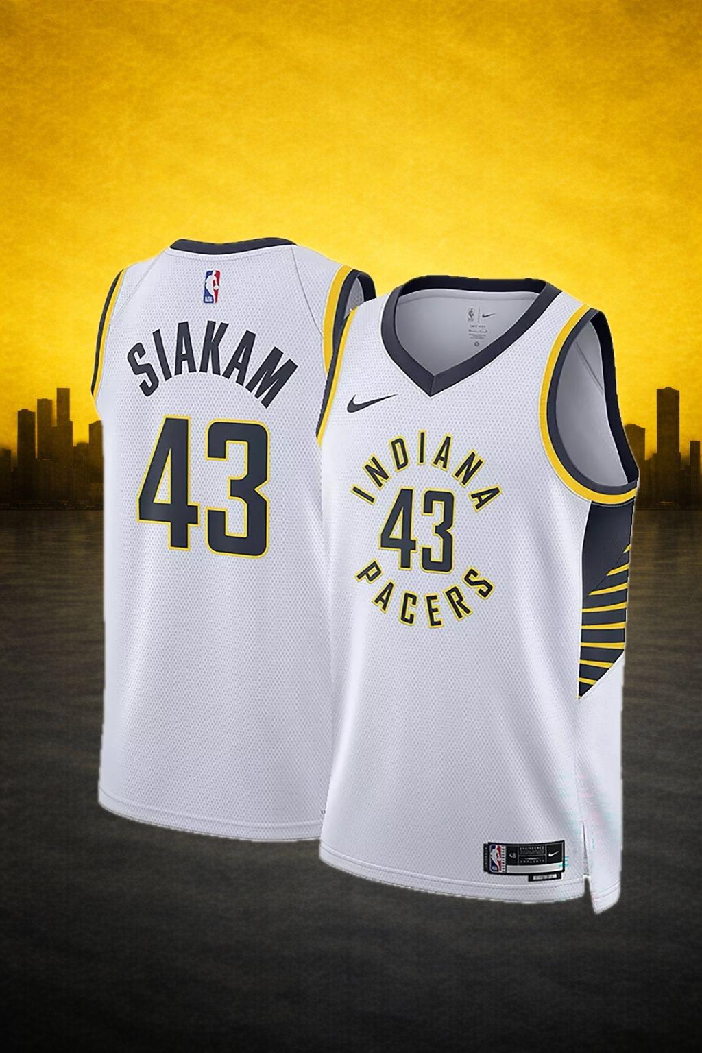 Indiana Pacers #43 Pascal Siakam White Jersey – Association Edition