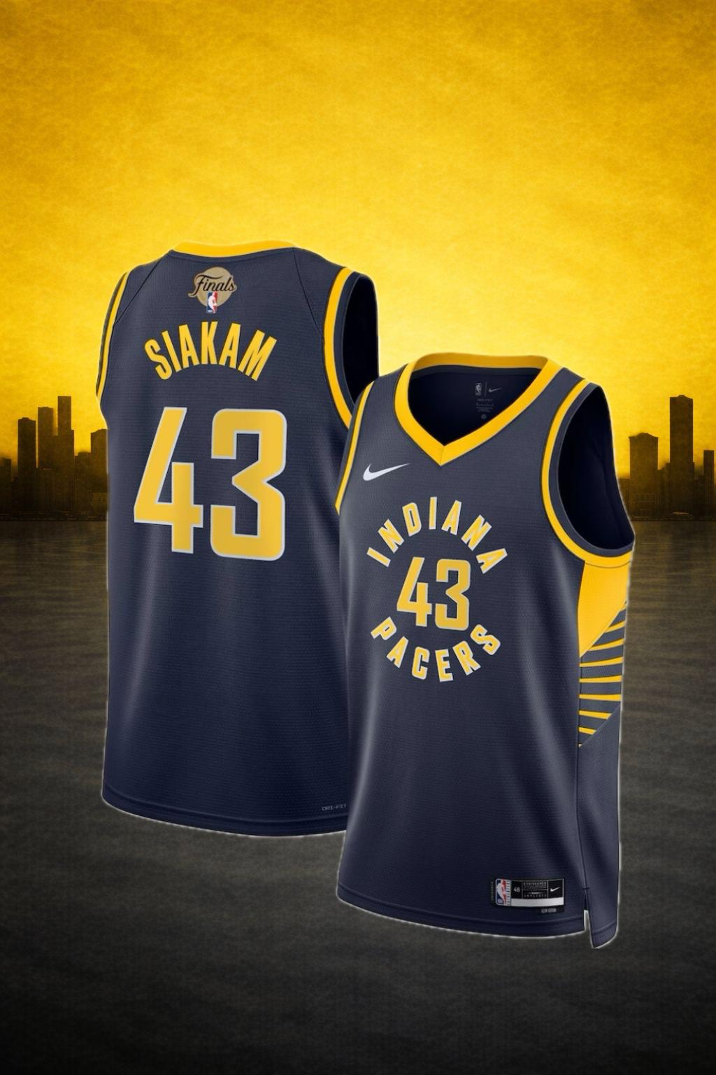 Indiana Pacers #43 Pascal Siakam Navy Finals Edition Jersey