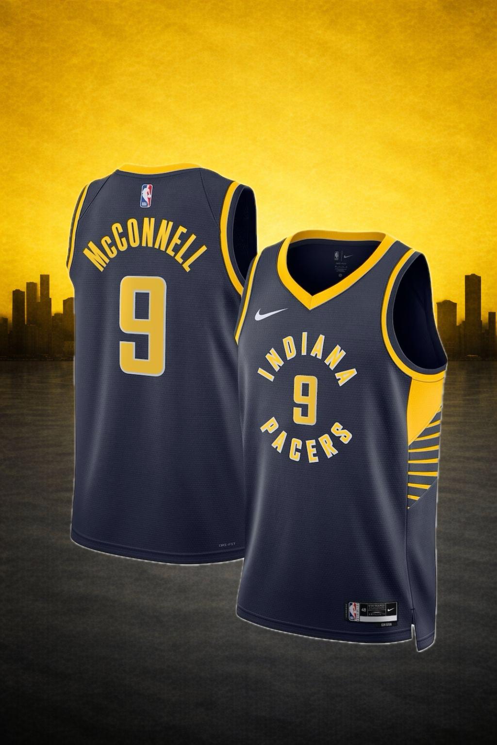 Indiana Pacers #9 T.J. McConnell Navy Jersey