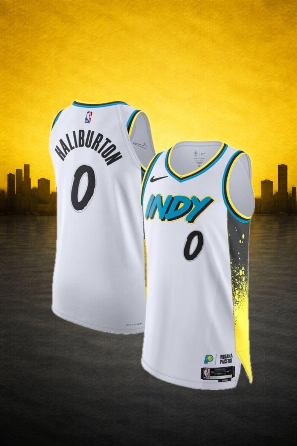 Indiana Pacers #0 Tyrese Haliburton White Indy City Edition Jersey
