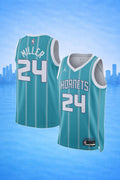 Charlotte Hornets #24 Miller Teal Pinstripe Jersey – NBA Classic Edition