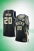 Milwaukee Bucks #20 Green Black City Edition Jersey