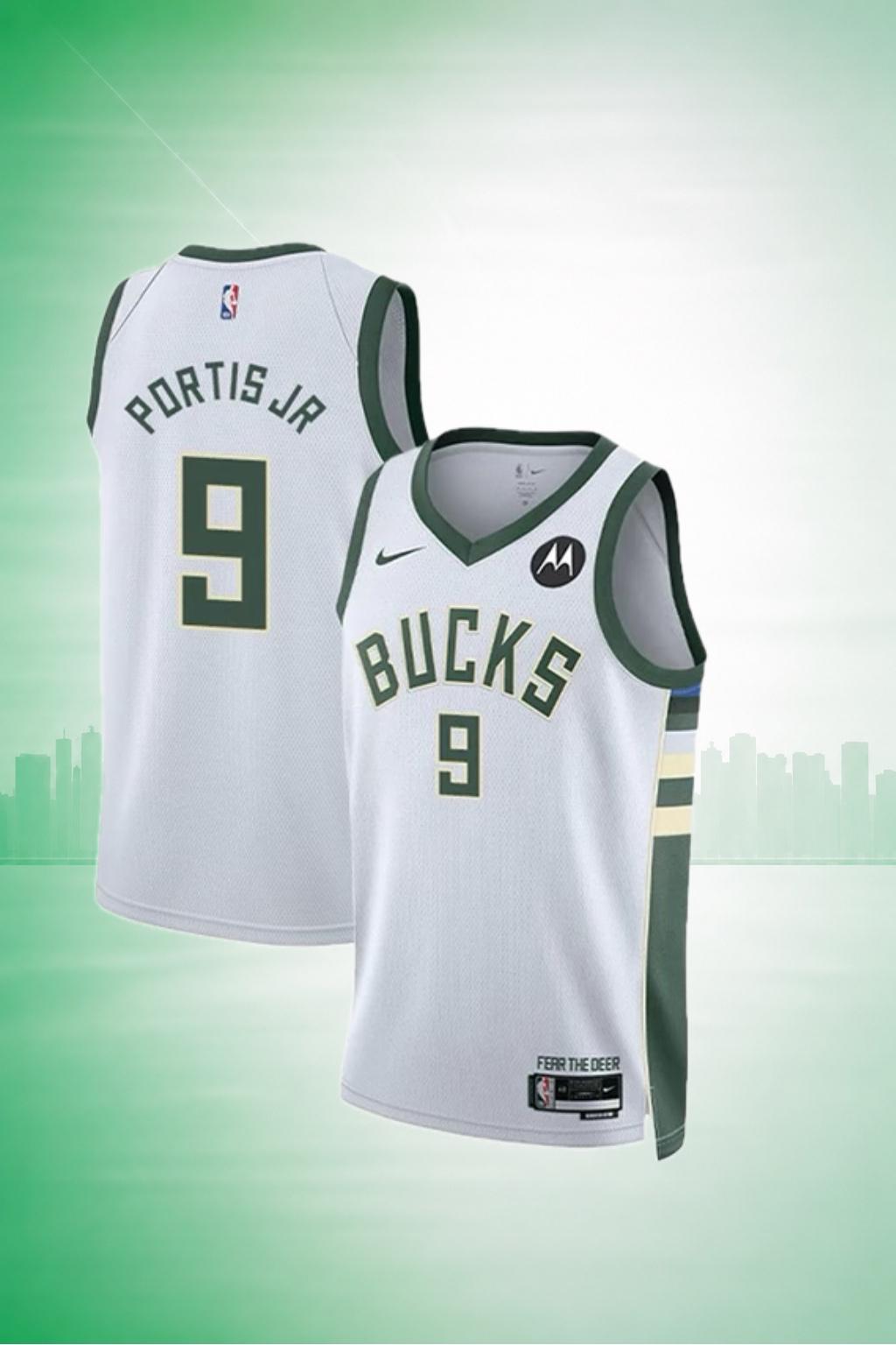 Milwaukee Bucks #9 Portis Jr. White Association Edition Jersey