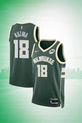 Milwaukee Bucks #18 Kuzma Green Icon Edition Jersey