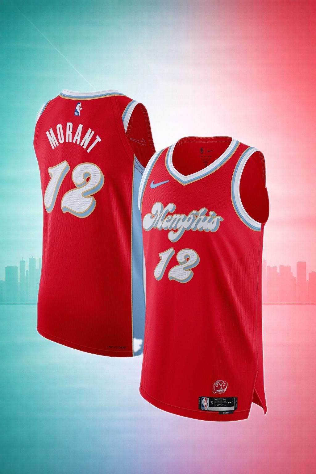 Memphis Grizzlies Ja Morant #12 Red City Edition Jersey