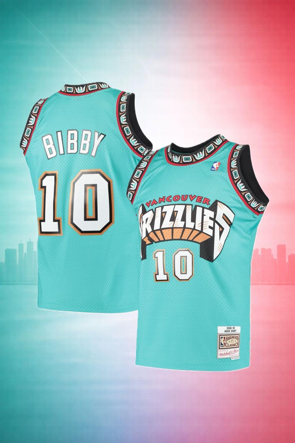 Vancouver Grizzlies Mike Bibby #10 Throwback Teal Jersey