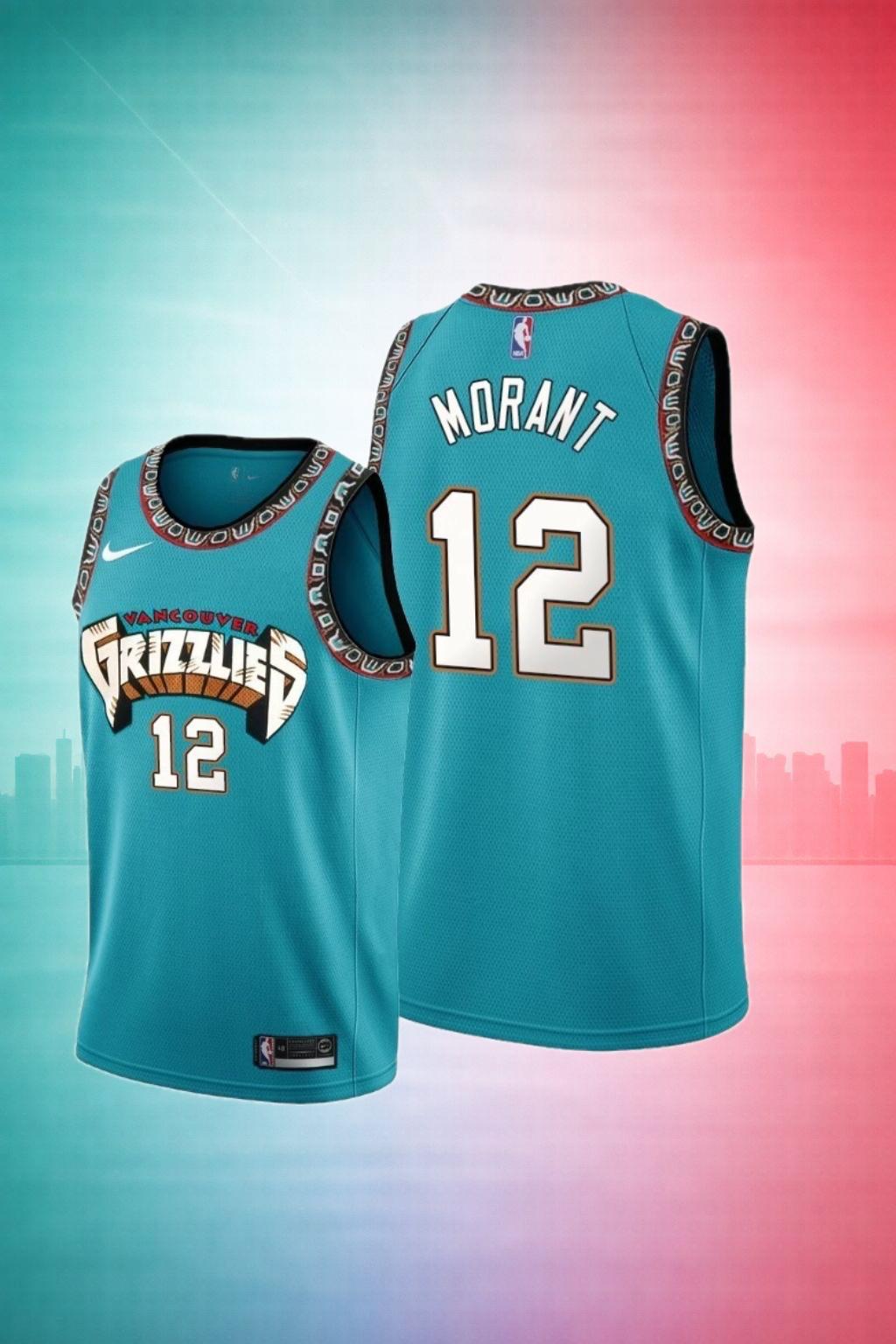 Vancouver Grizzlies Ja Morant #12 Throwback Teal Jersey