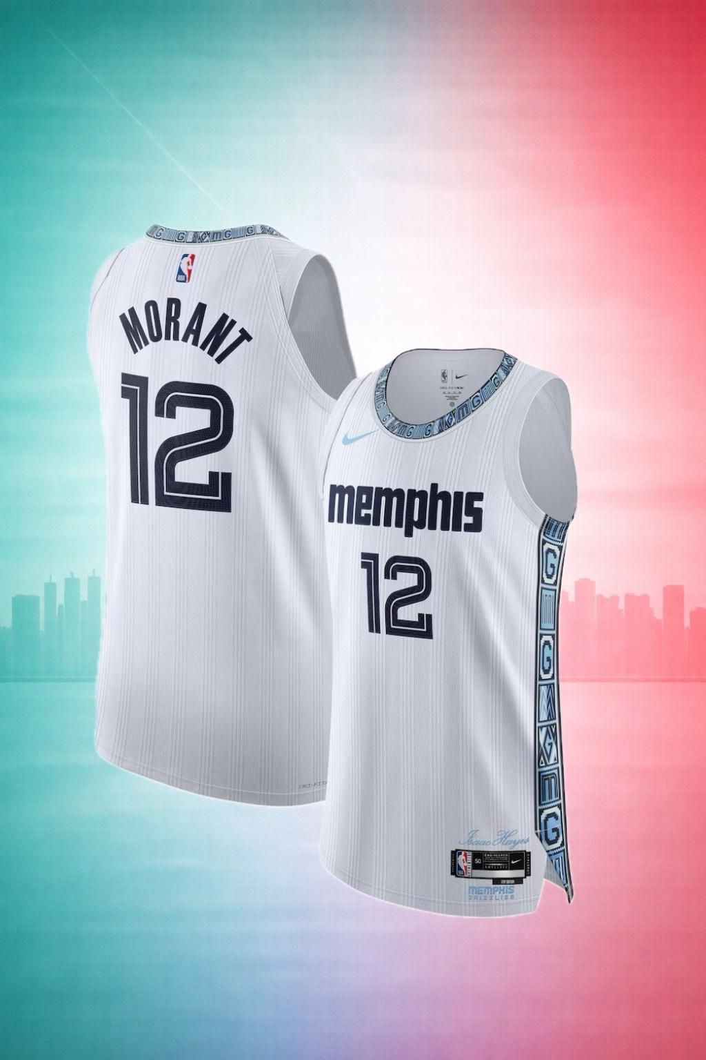 Memphis Grizzlies Ja Morant #12 White Jersey