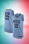 Memphis Grizzlies Ja Morant #12 Light Blue Jersey