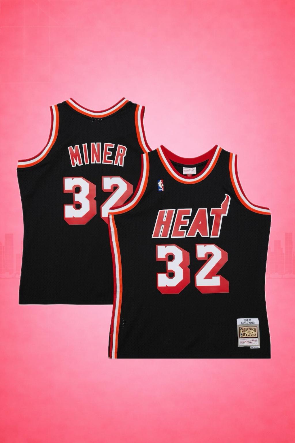 Miami Heat #32 Harold Miner Hardwood Classics Jersey