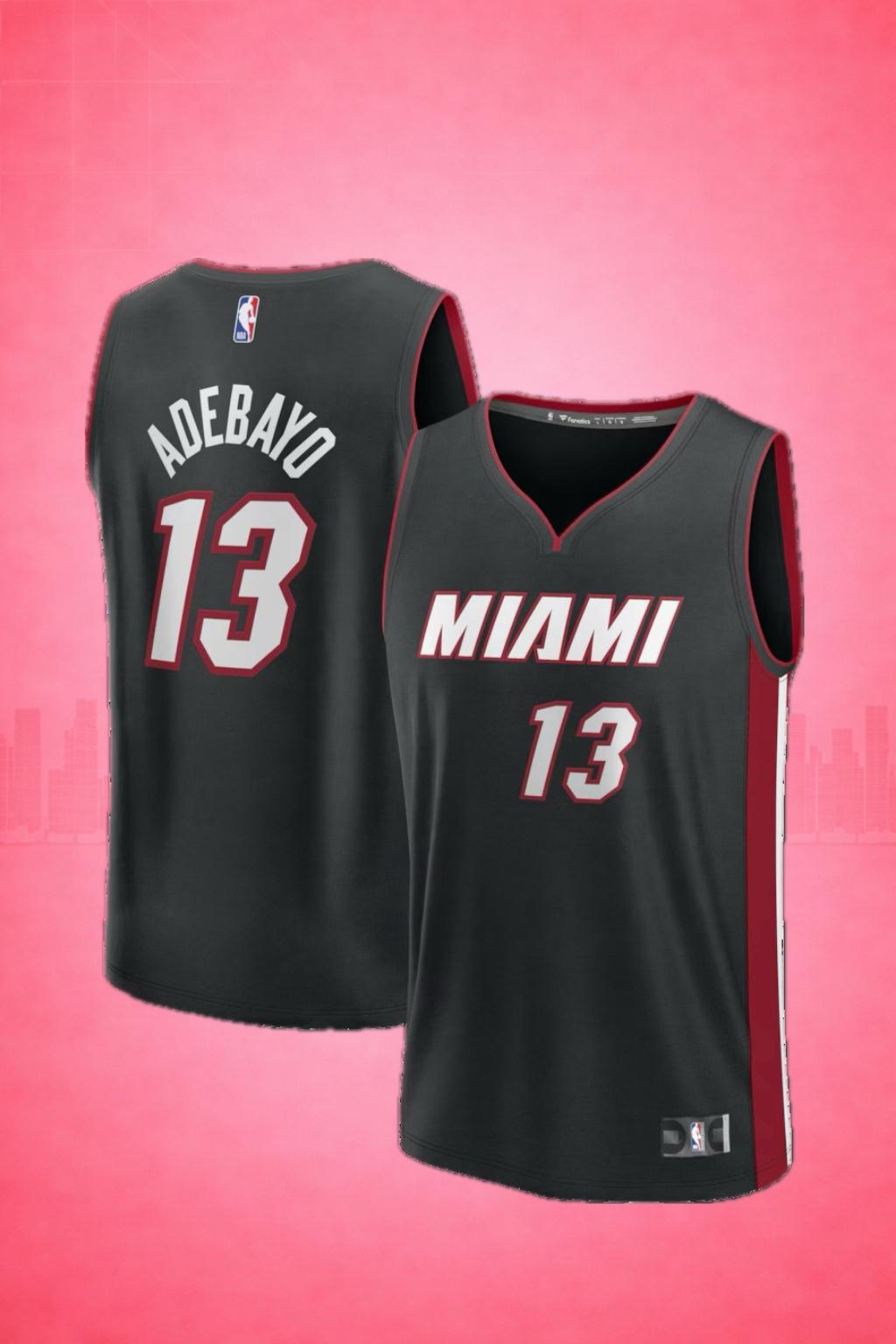 Miami Heat #13 Bam Adebayo Jersey (Black)