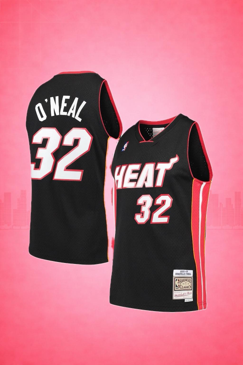 Miami Heat #32 Shaquille O'Neal Hardwood Classics Jersey