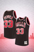 Chicago Bulls Scottie Pippen #33 Pinstripe Jersey