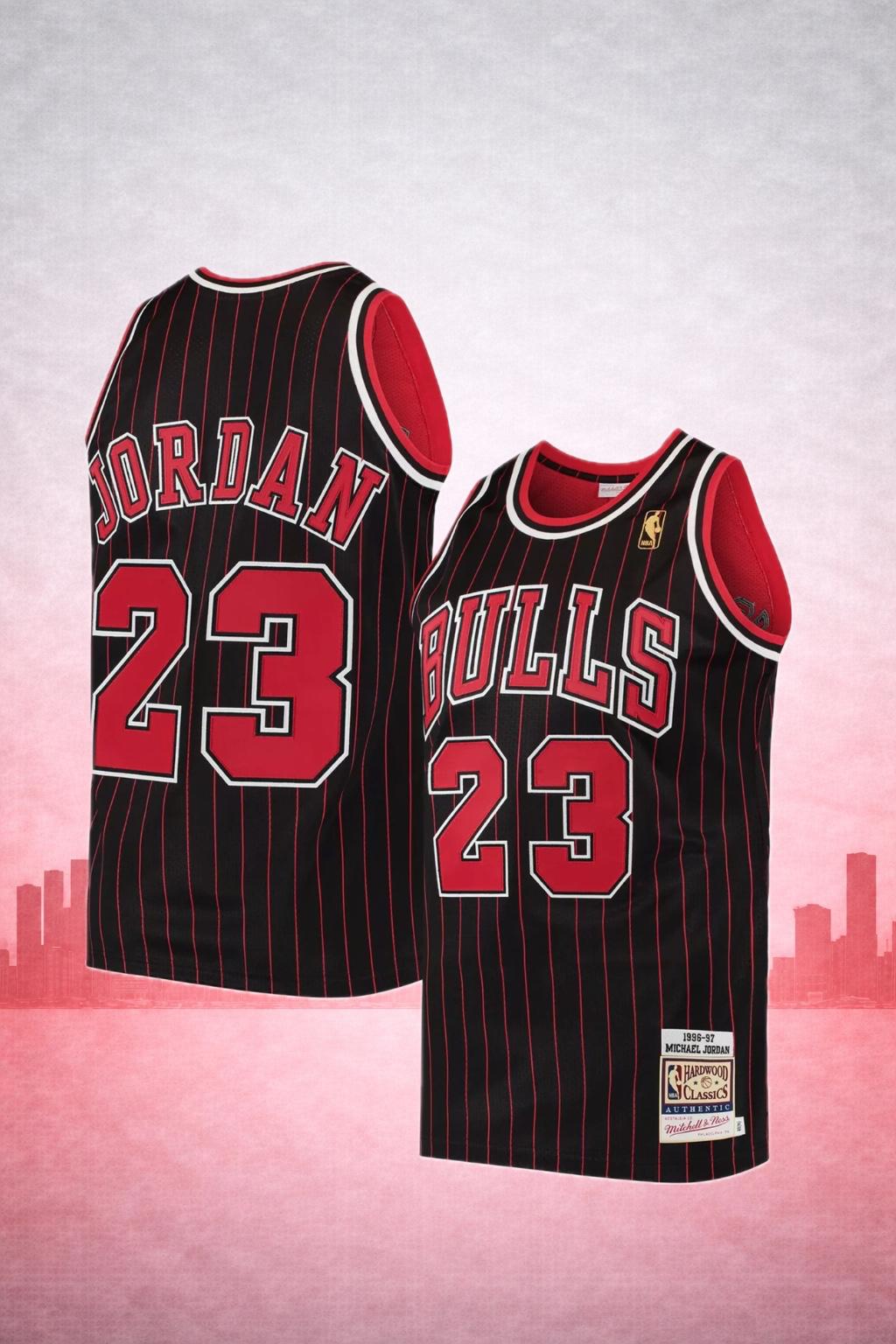 Chicago Bulls Michael Jordan #23 Pinstripe Jersey