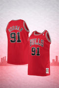 Chicago Bulls Dennis Rodman #91 Red Jersey