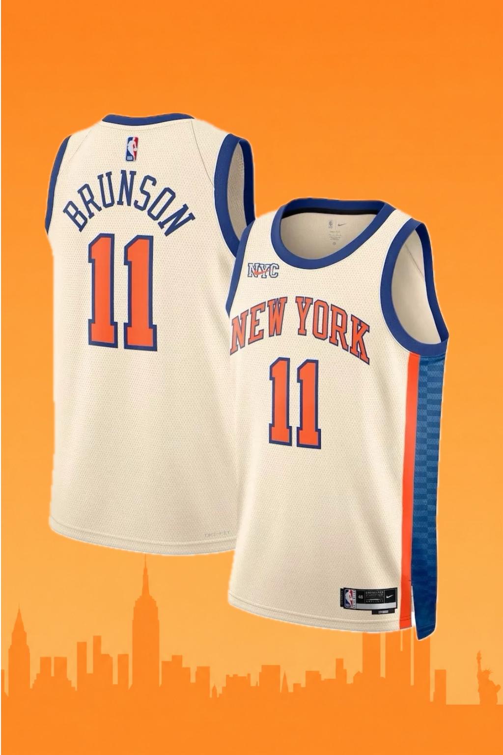 New York Knicks Jalen Brunson #11 Cream City Edition Jersey