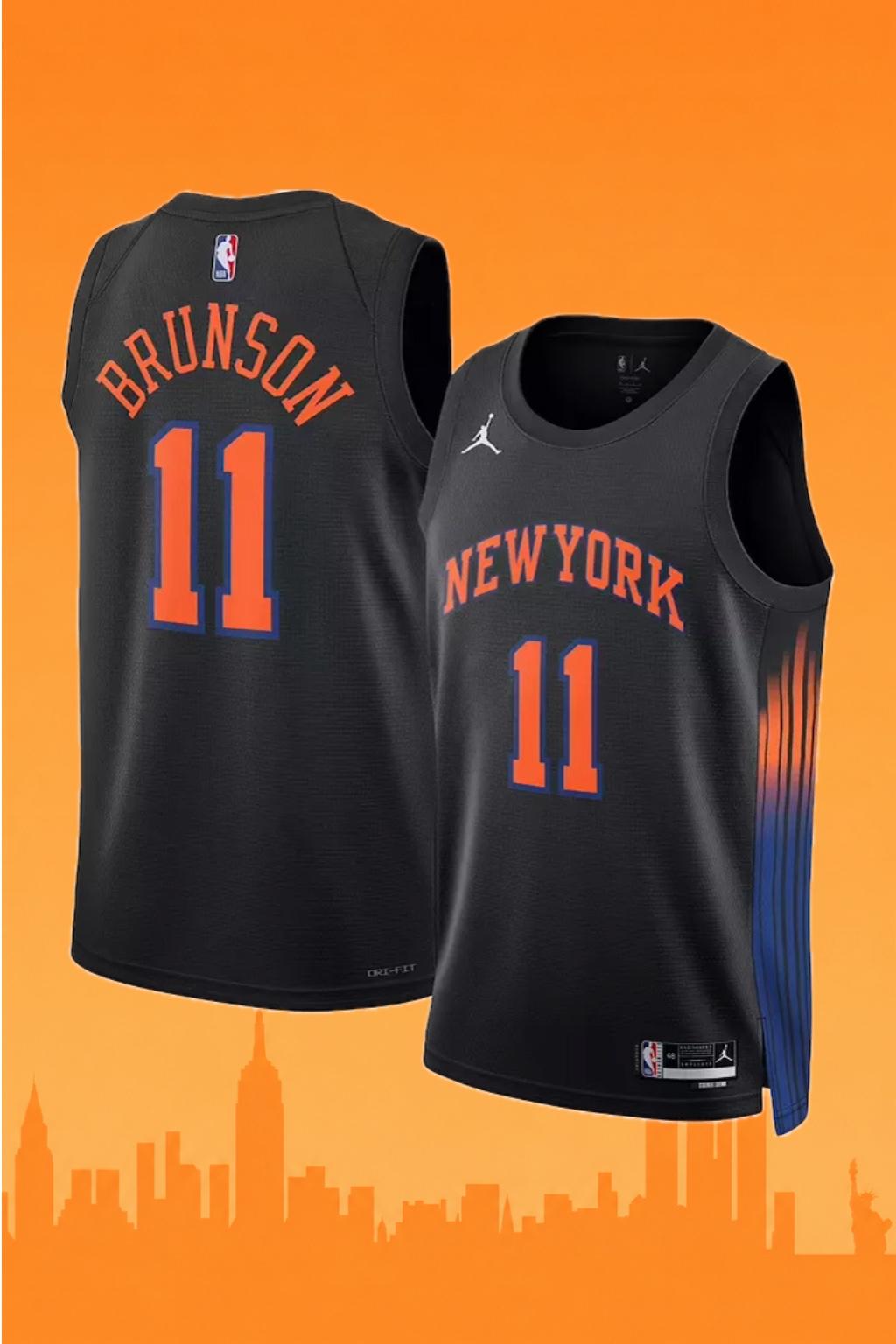 New York Knicks Jalen Brunson #11 Black Edition Jersey