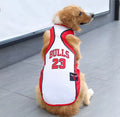 DOG'S JERSEYS CHICAGO BULLS MICHAEL JORDAN #24 RED & WHITE PET APPAREL