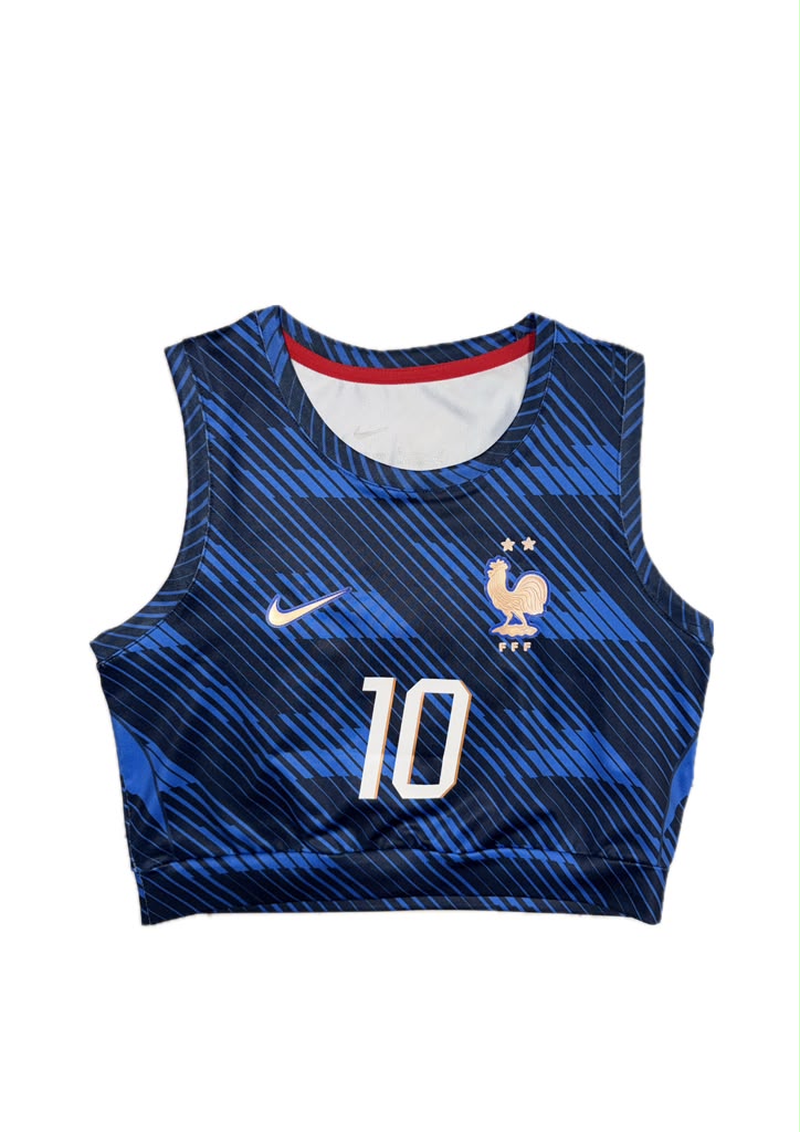 WOMEN'S CROP TANK TOP FRANCE 2026 KYLIAN MBAPPE #10 HOME