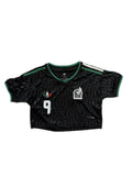 WOMEN'S CROP TOP MEXICO 2026 RAUL #9 AWAY BLACK