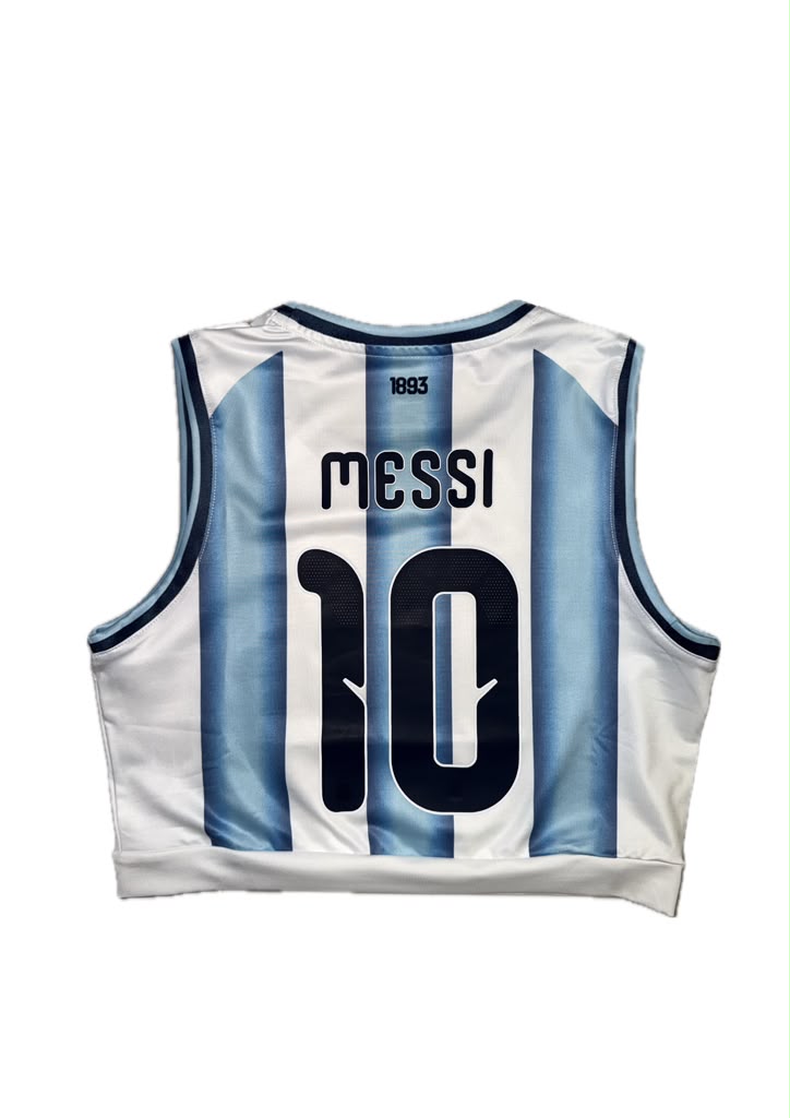 WOMEN'S CROP TANK TOP ARGENTINA 2026 LIONEL MESSI #10 HOME