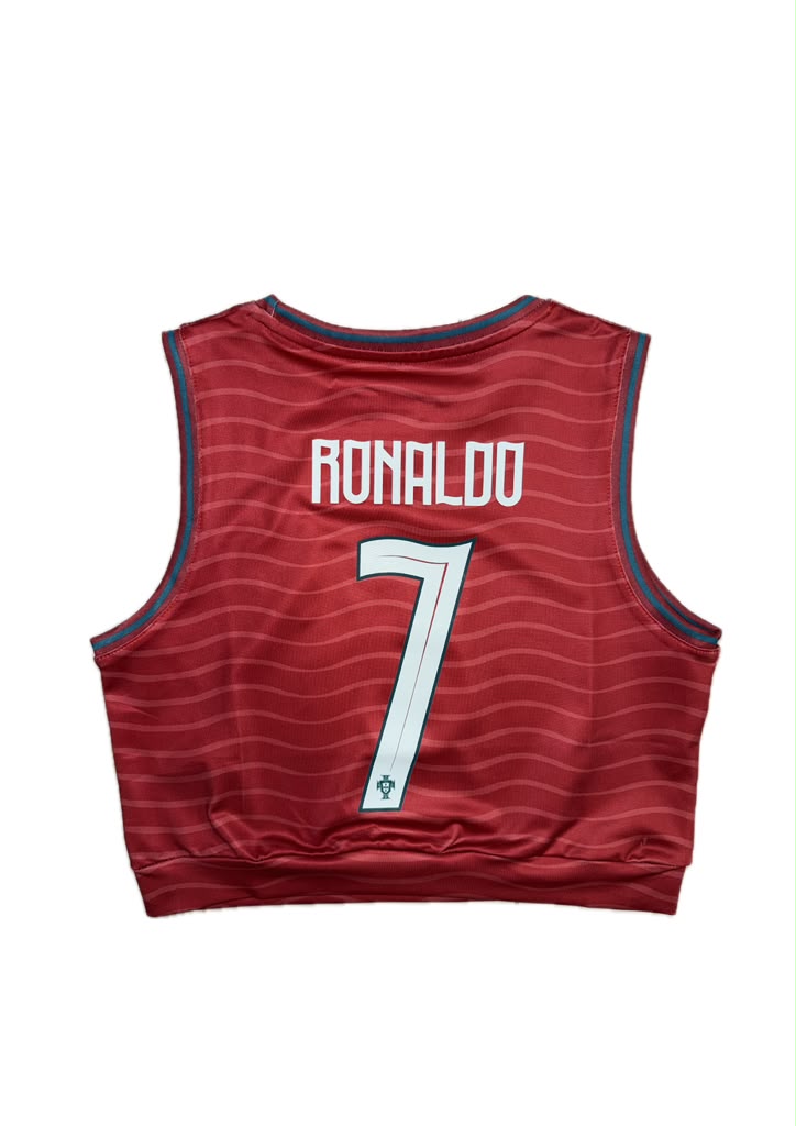 WOMEN'S CROP TANK TOP PORTUGAL 2026 CRISTIANO RONALDO #7 HOME