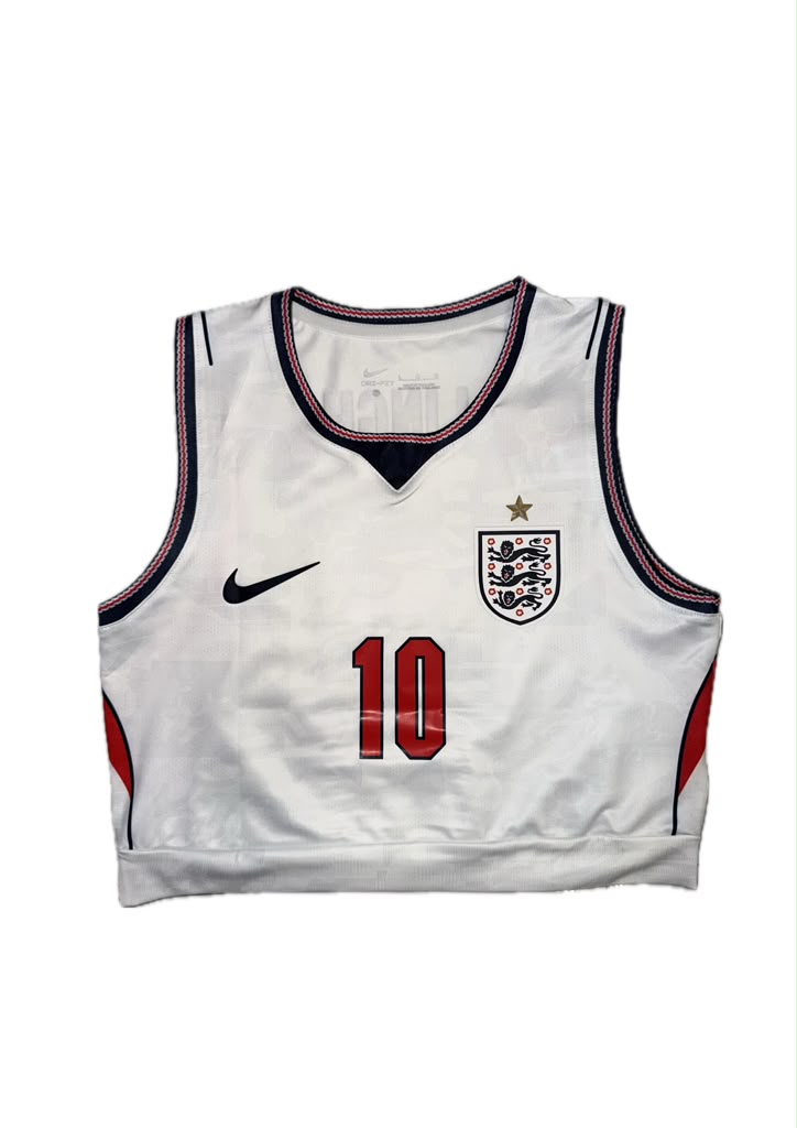 WOMEN'S CROP TANK TOP ENGLAND 2026 JUDE BELLINGHAM #10 HOME