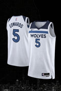 Minnesota Timberwolves #5 Edwards White Jersey – NBA Association Edition