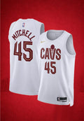 Cleveland Cavaliers #45 Mitchell White Jersey – Icon Edition Performance Jersey