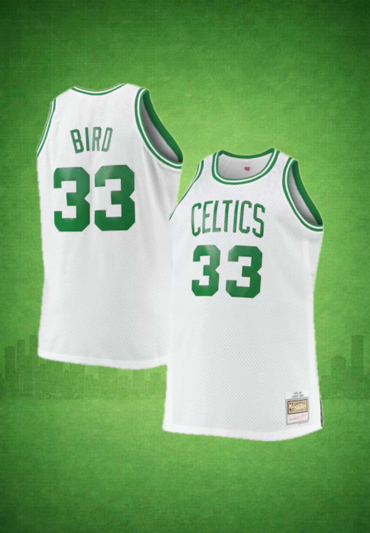 Boston Celtics #33 Bird White Jersey – Hardwood Classics Throwback Edition