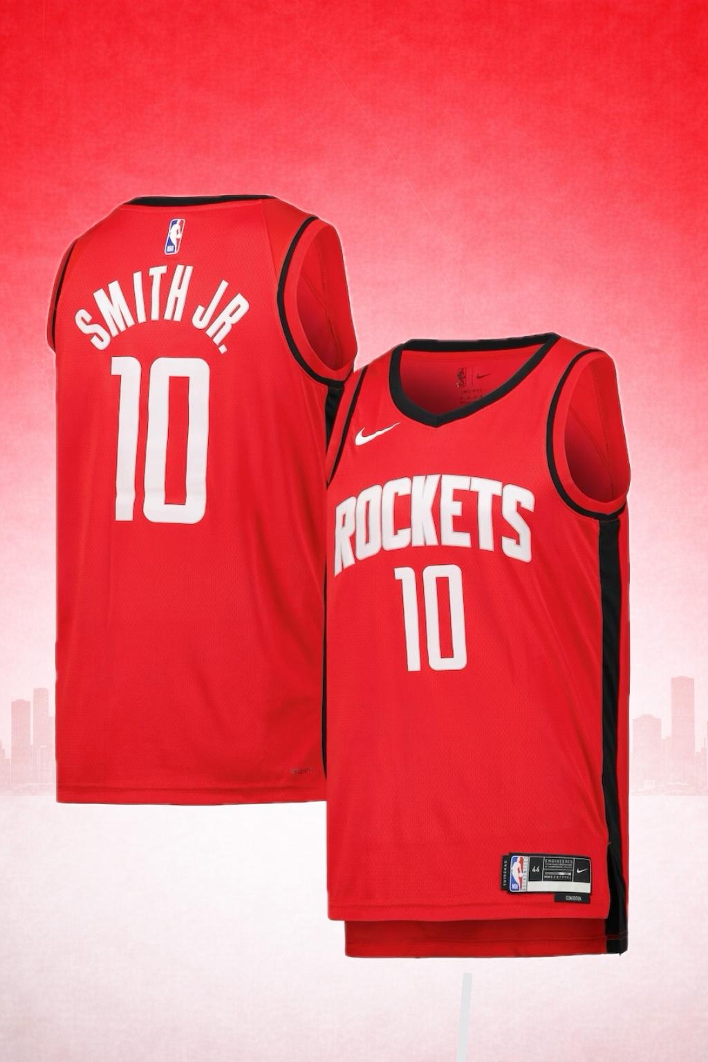Houston Rockets #10 Jabari Smith Jr. Red Jersey – Icon Edition