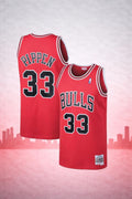 Chicago Bulls #33 Scottie Pippen Red Jersey – NBA Hardwood Classics