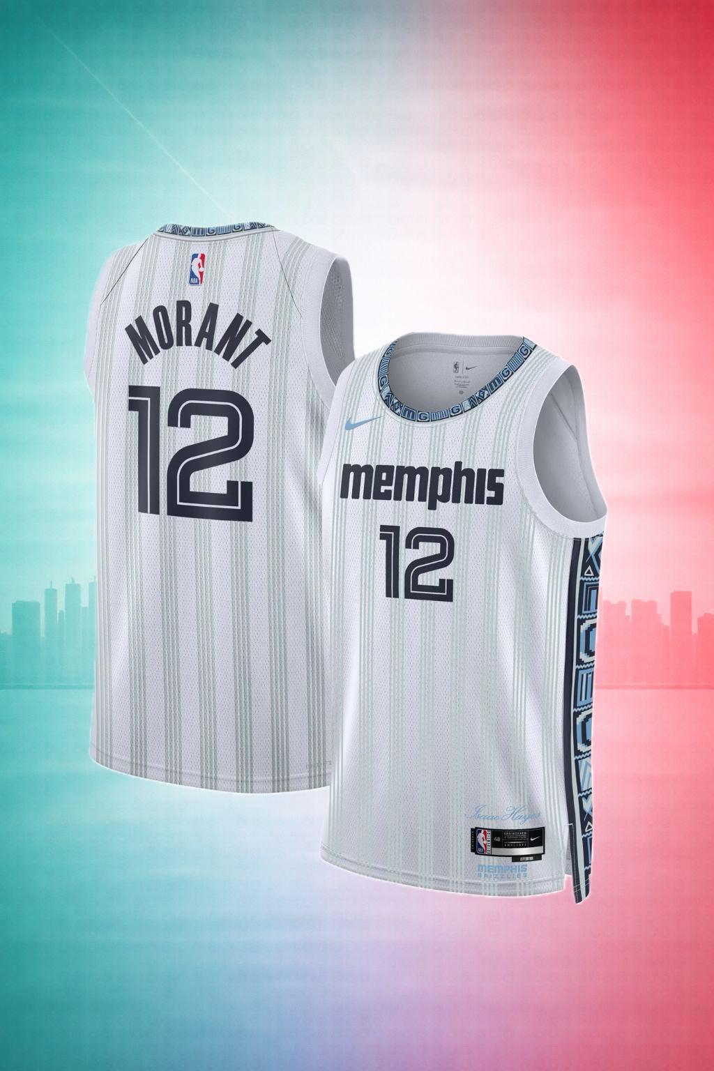 Memphis Grizzlies Ja Morant #12 White City Edition Jersey