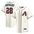 ARIZONA DIAMONDBACKS NOLAN ARENADO #28 CREAM BASEBALL JERSEY