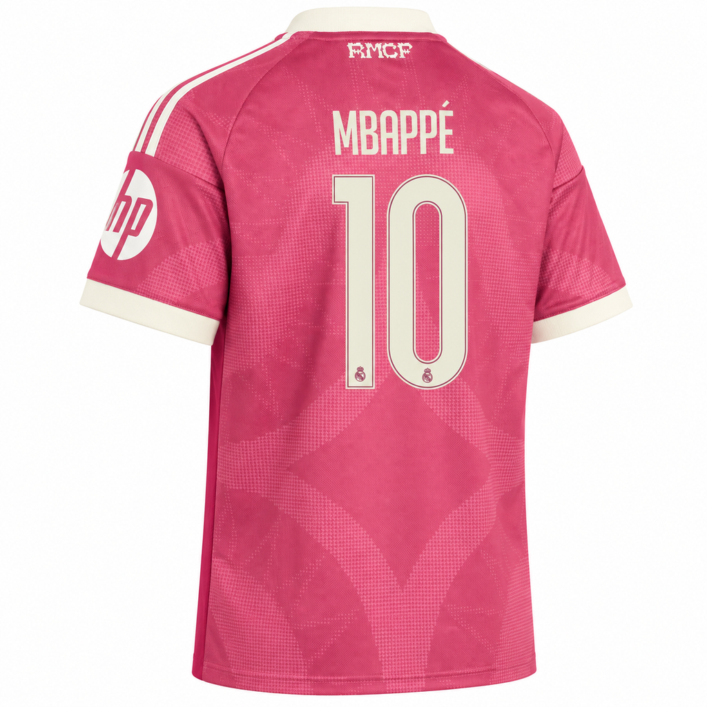 REAL MADRID 2026 THIRD KYLIAN MBAPPE #10 PINK SOCCER JERSEY