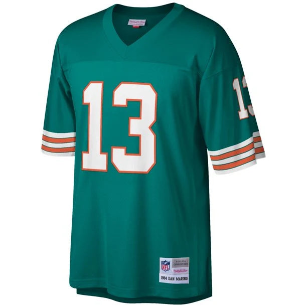 MIAMI DOLPHINS DAN MARINO #13 THROWBACK TEAL AQUA FOOTBALL JERSEY
