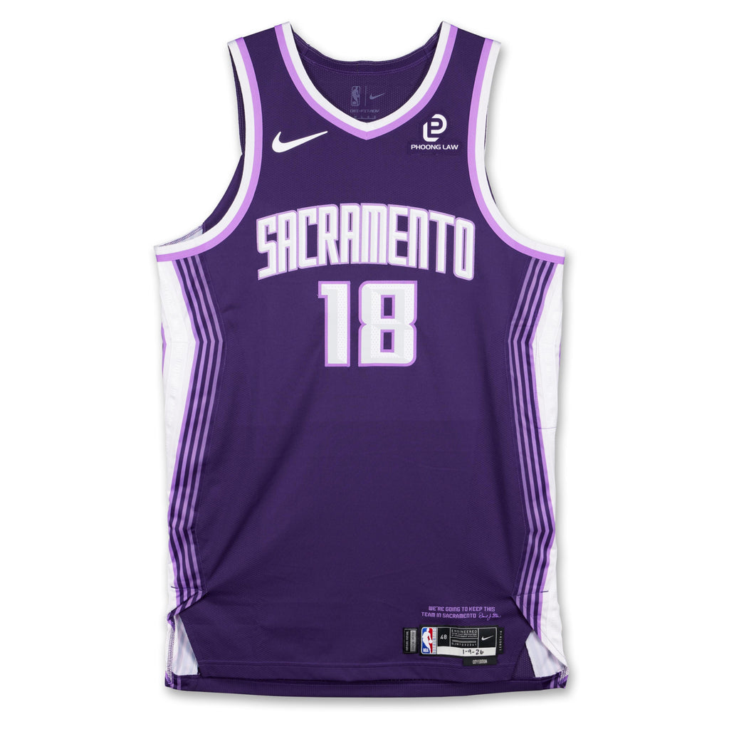 SACRAMENTO KINGS RUSELL WESTBROOK #18 PURPLE BASKETBALL JERSEY