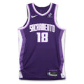 SACRAMENTO KINGS RUSELL WESTBROOK #18 PURPLE BASKETBALL JERSEY
