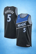 Orlando Magic #5 Banchero Black & Blue Pinstripe Jersey – Icon Edition