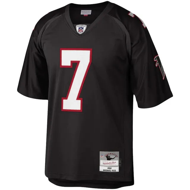 ATLANTA FALCONS MICHAEL VICK #7 - BLACK & WHITE THROWBACK FOOTBALL JERSEY