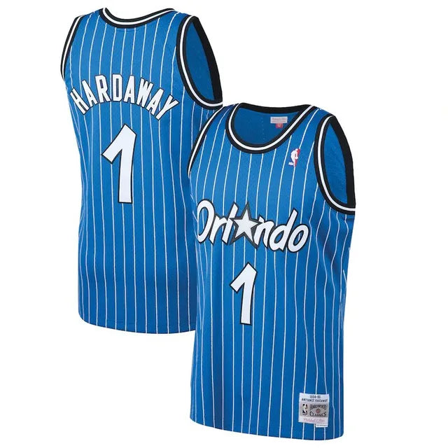 ORLANDO MAGIC PENNY HARDAWAY #1 BLUE THROWBACK BASKETBALL JERSEY