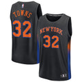 New York Knicks #32 Karl Anthony-Towns Black - Icon Edition