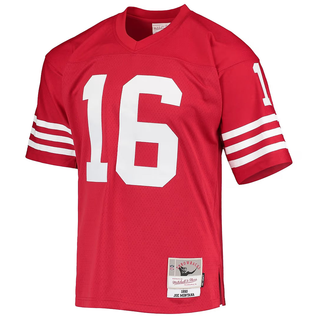 SAN FRANCISCO 49ERS JOE MONTANA #16 RED & WHITE THROWBACK NFL JERSEY