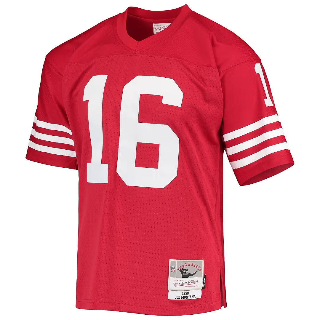 SAN FRANCISCO 49ERS JOE MONTANA #16 RED & WHITE THROWBACK NFL JERSEY