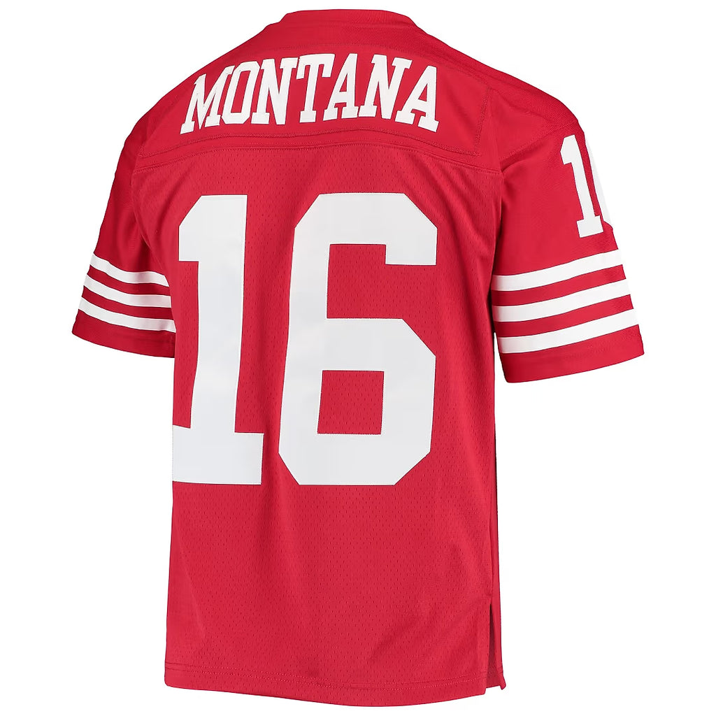 SAN FRANCISCO 49ERS JOE MONTANA #16 RED & WHITE THROWBACK NFL JERSEY