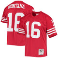 SAN FRANCISCO 49ERS JOE MONTANA #16 RED & WHITE THROWBACK NFL JERSEY