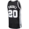 SAN ANTONIO SPURS MANU GINOBILLI BLACK THROWBACK NBAJERSEY