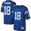 INDIANAPOLIS COLTS PEYTON MANNING #18 BLUE THROWBACK FOOTBALL JERSEY
